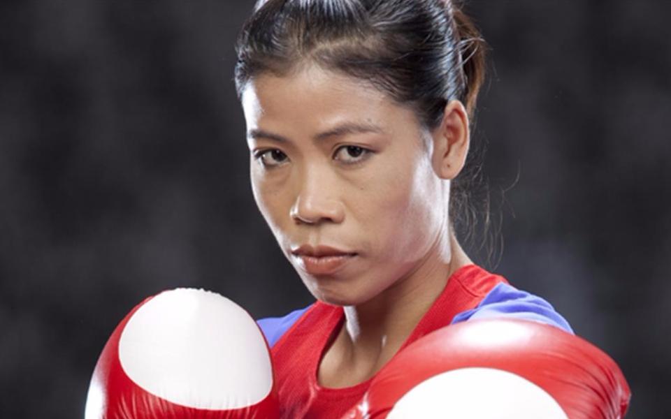 Portrait representing Mary Kom, boxer